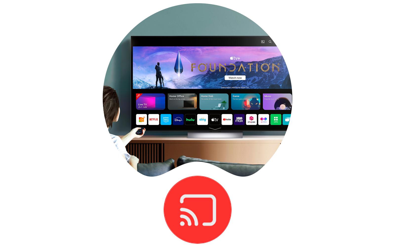 LG Smart TVs access streaming apps like Netflix, Disney+ and Prime Video, plus many others via the LG Smart World app store.